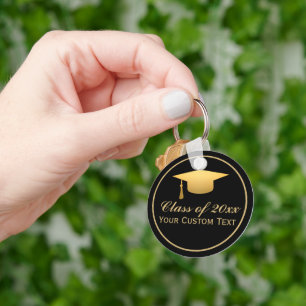 Chic Gold Foil Trendy Graduation Class of 2019 Key Ring