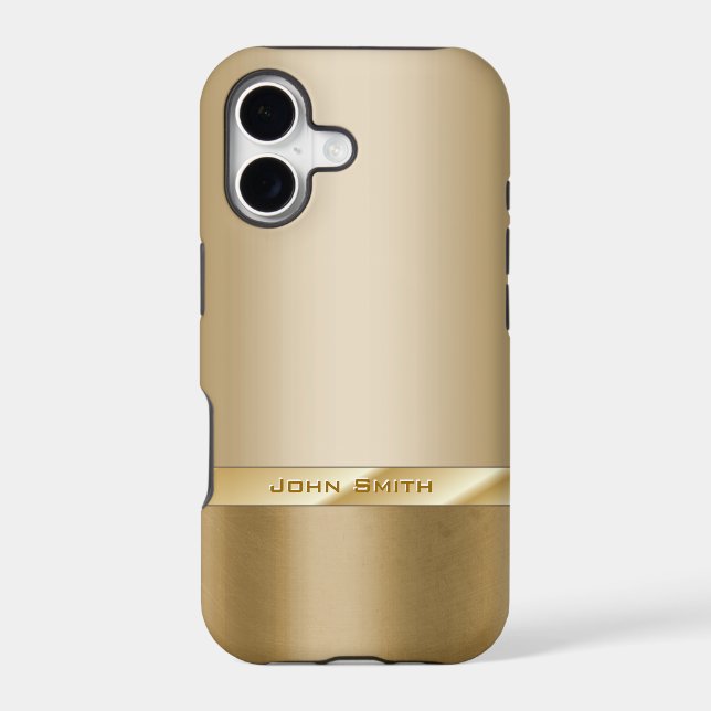 Chic Gold Foil with Custom Name iPhone 5 Case (Back)