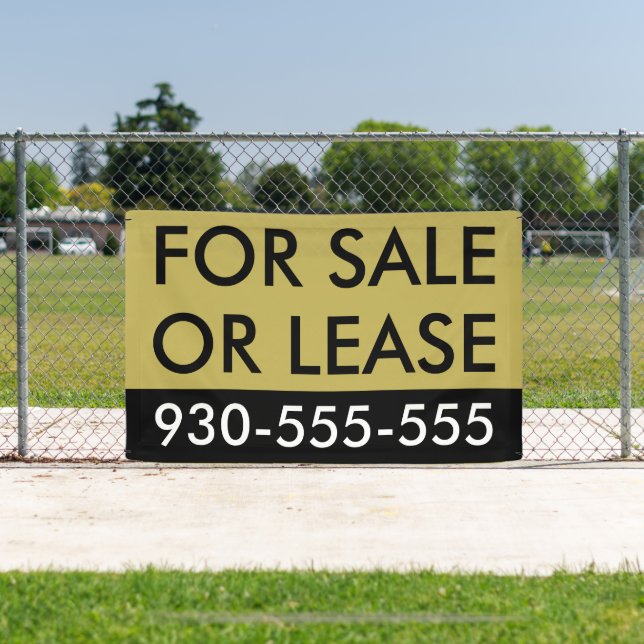 Chic Gold For Sale Or Lease Luxury Real Estate  Banner (Insitu)