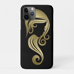 Chic Gold Glam Beauty Girl Hair & Makeup Salon Case-Mate iPhone Case