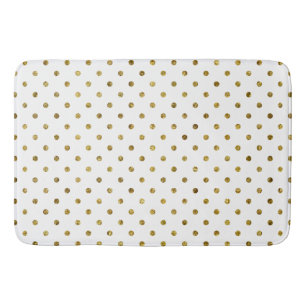 Chic Gold Glam Dots Bath Mat