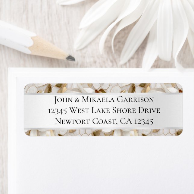 Chic Gold Glam White Lotus Flowers Wedding (Insitu)