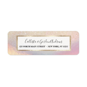Chic Gold Glitter Iridescent Holographic Gradient