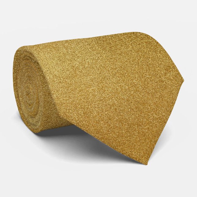 Chic Gold Glitter Tie (Rolled)