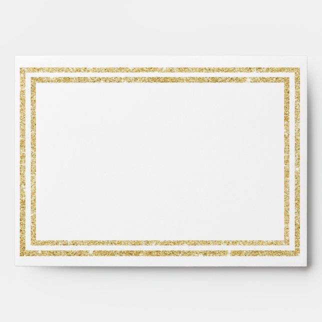 Chic Gold Glittered Trim - Envelope (Front)
