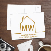 Chic Gold House Real Estate Company Marketing