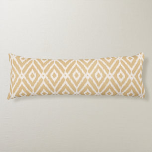 Chic gold ikat tribal diamond pattern body cushion