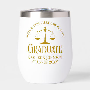 Chic Gold Law School Graduation Keepsake