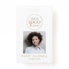 Chic Gold Logo Photo QR Code Business ID