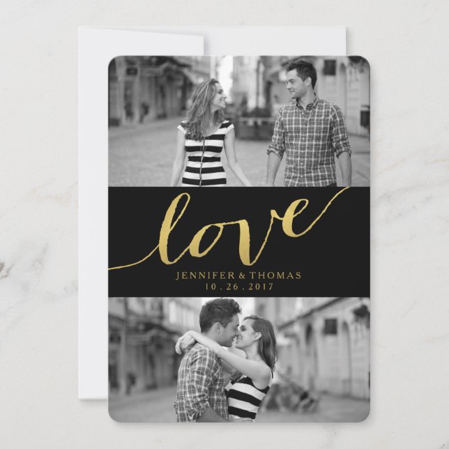 CHIC GOLD LOVE | SAVE THE DATE (Front)