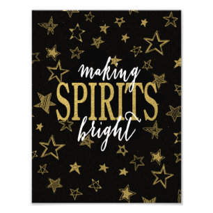 CHIC GOLD   MAKING SPIRITS BRIGHT STARS PHOTO PRINT