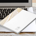 Chic Gold Marble Name and Initials Elegant Notepad<br><div class="desc">Chic gold marble notepad personalised with your monogram initials and name. Elegant modern design.</div>