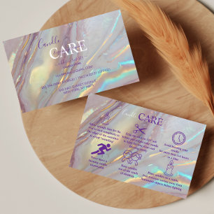 Chic Gold Marble Professional Candle Care Business Card