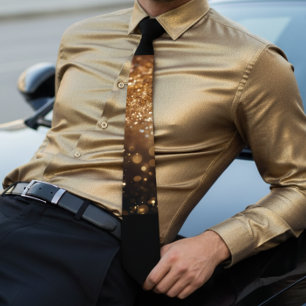 Chic gold ombre sparkle wedding  tie