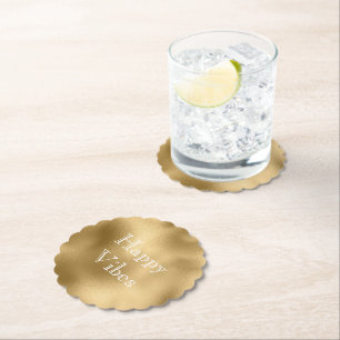 Chic Gold Paper Coaster