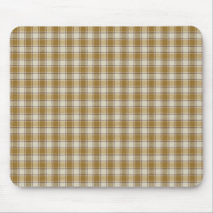 Chic Gold Plaid Stripes Mouse Mat