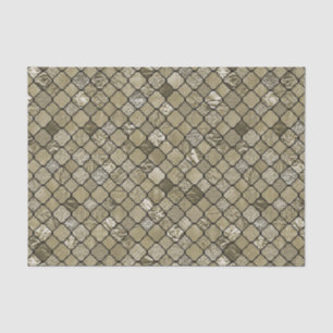 Chic Gold Quatrefoil Foil Glitter Tissue Paper