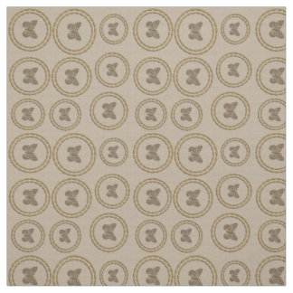Chic Gold Rings Butterfly Pattern Linen Fabric