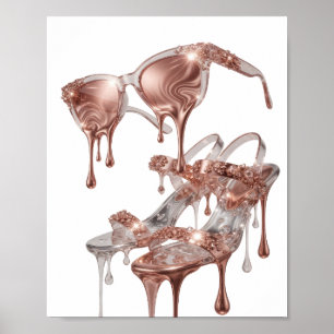 Chic Gold ROSE GOLD GLAMOUR Design Poster