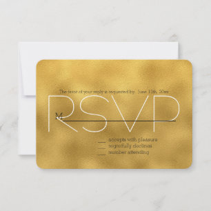Chic Gold RSVP Card