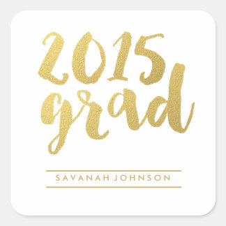 Chic Gold Script | 2015 Graduate Sticker