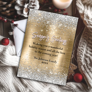 chic gold silver glitter new year Christmas