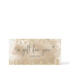 Chic gold snow pine logo gift certificate