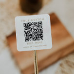 Chic Gold Typography Small Business Custom QR Code Square Sticker<br><div class="desc">This chic gold typography small business custom QR code square sticker is perfect for a small business owner. The simple design features classic minimalist gold and white typography with a rustic boho feel. Customisable in any colour.</div>
