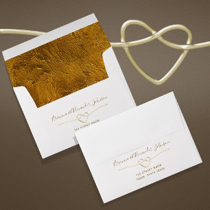 Chic Gold Wedding Envelope