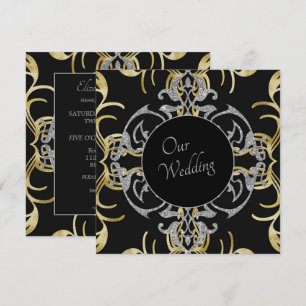 Chic Gold Wedding Invitation