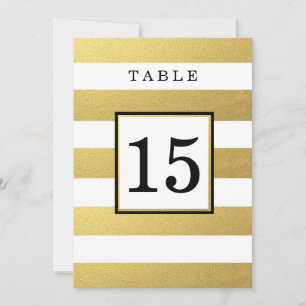 CHIC GOLD WEDDING TABLE NUMBER CARDS