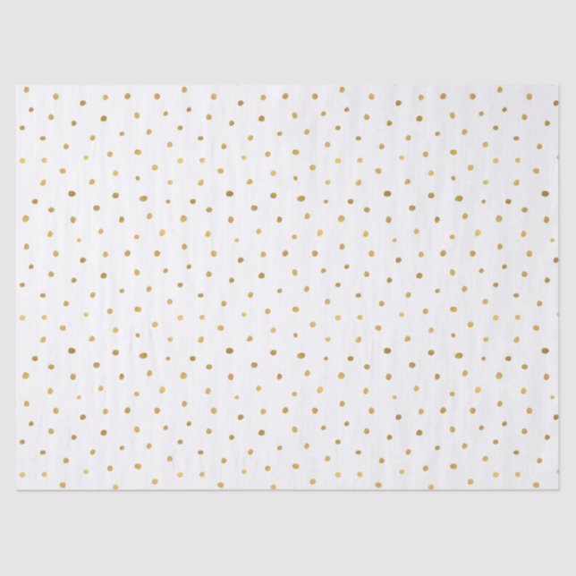 Chic Gold White Dots Tissue Paper (Front)