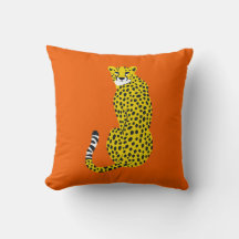 Chic Gold Yellow Cheetah on Orange