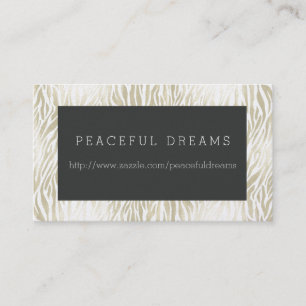 Chic Gold Zebra Print Business Card