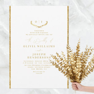 CHIC GOLDEN WEDDING GOLD FOIL LUXE INVITATION