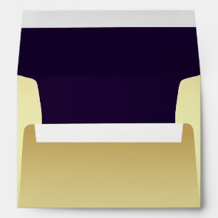 Chic Golden Yellow and Purple Custom Envelopes