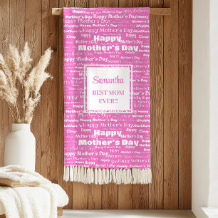 Chic Graceful Hand‑Drawn Mother’s Day Gift for Her Sherpa Blanket