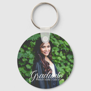 Chic Graduate Photo Custom 2026 Graduation Key Ring