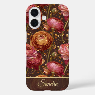Chic Graduation Gift Ranunculus Custom iPhone 16 Case