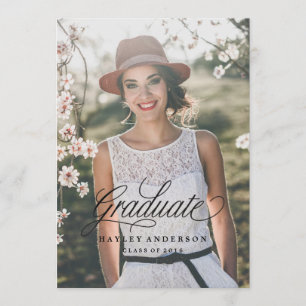 CHIC GRADUATION INVITATION baby pink