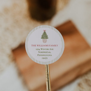 Chic Grandmillennial Christmas Envelope Seals