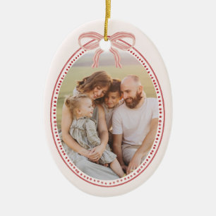 Chic Grandmillennial Christmas Oval Ornament