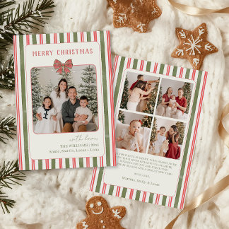 Chic Grandmillennial Coquette Christmas Photo Holiday Card