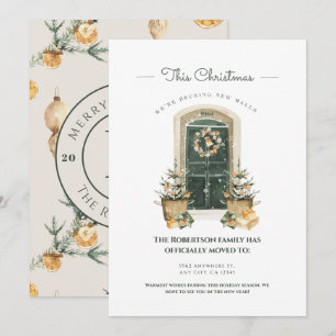 Chic Green Door Seasonal New Home Announcement