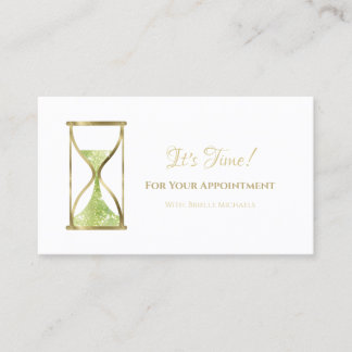 Chic Green Glitter Hourglass Salon Appointment