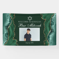 Chic Green Gold Bar Mitzvah Party Photo