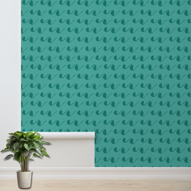 Chic Green Pattern Accent  Wallpaper (Creator Uploaded)