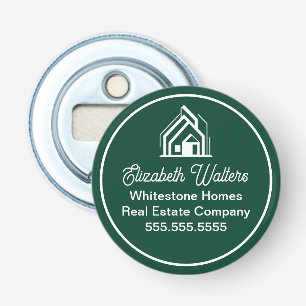Chic Green Real Estate Company Customised Realtor Bottle Opener