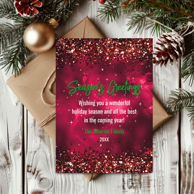 Chic green red marble art Christmas new year (Creator Uploaded)