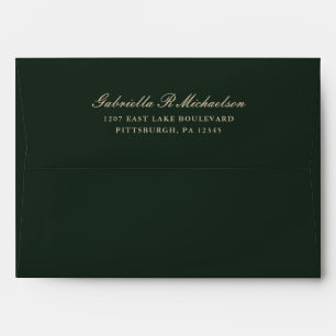 Chic Green Return Address Wedding Envelope